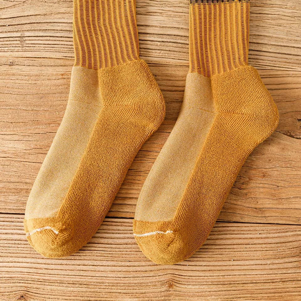 5-Pack Men's Striped Thick Cotton Tube Socks