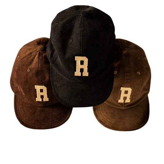 Vintage Letterman Corduroy Baseball Cap - Adjustable
