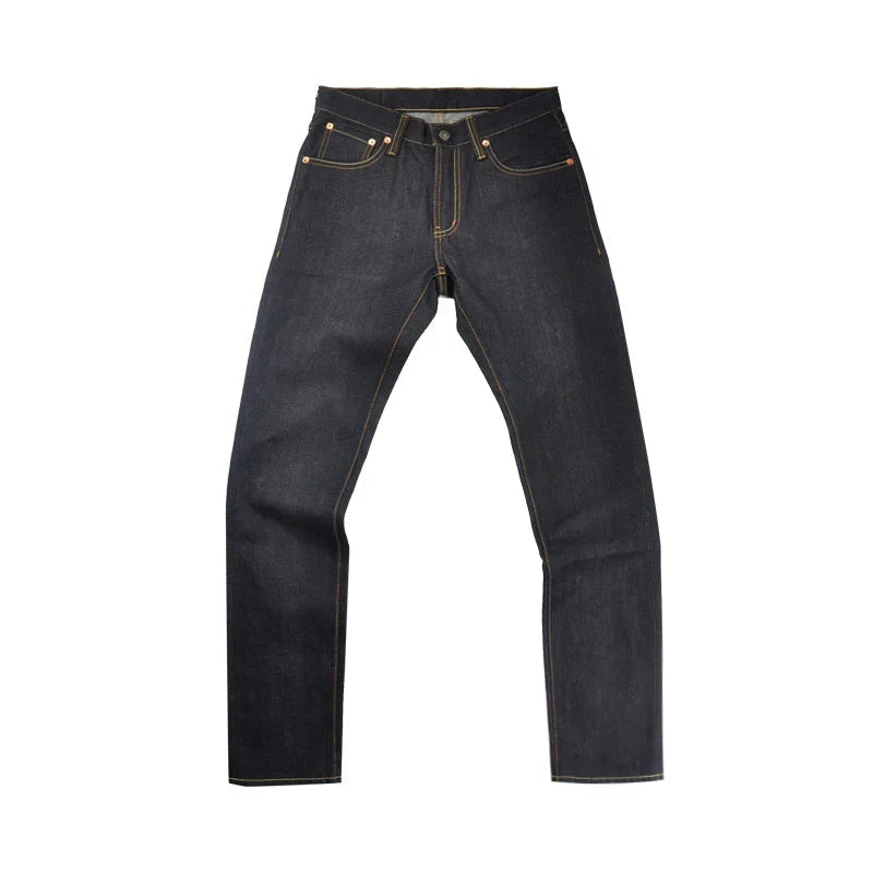 314XX Men's Sanforized Selvedge Denim Jeans in Indigo and Black - Zipper Fly Slim Fit