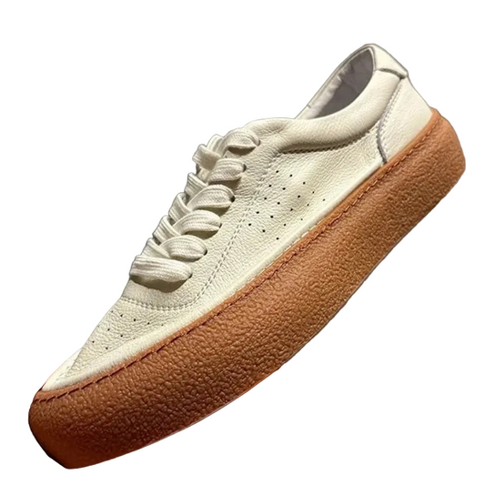 Men's Top-Grain Genuine Cowhide Leather Sneakers