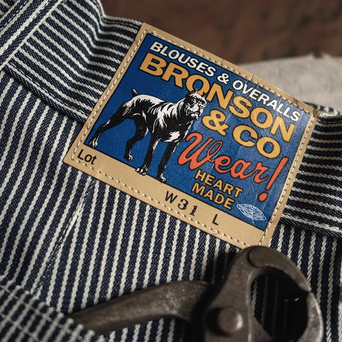 Vintage Hickory Stripe Cargo Shorts