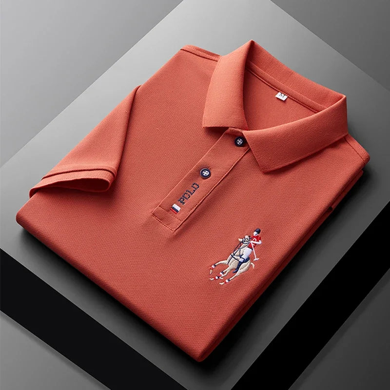 Men's Summer Embroidered Polo Shirt