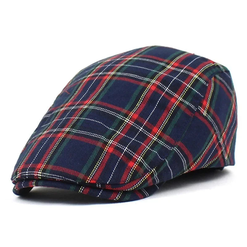 Vintage Plaid Newsboy Cap
