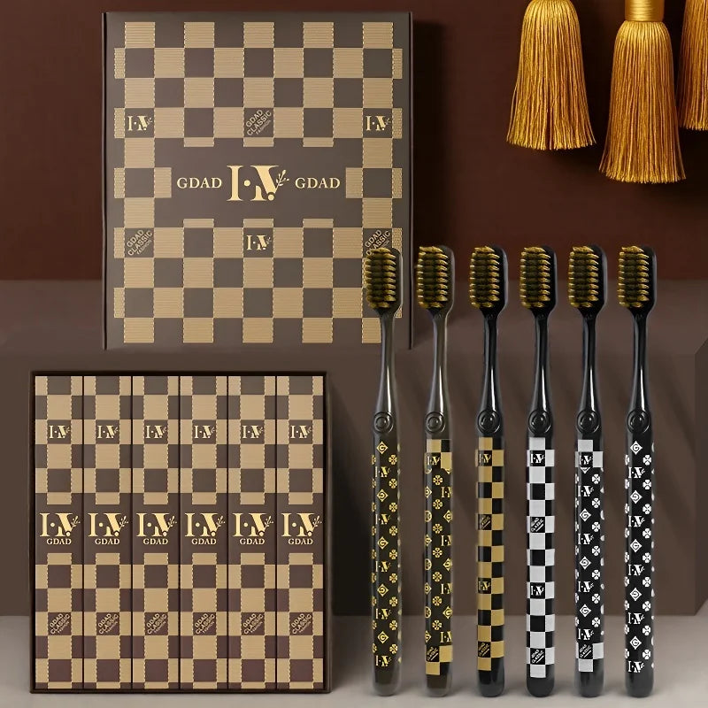 Six Pack Soft Bristle Luxury Toothbrushes