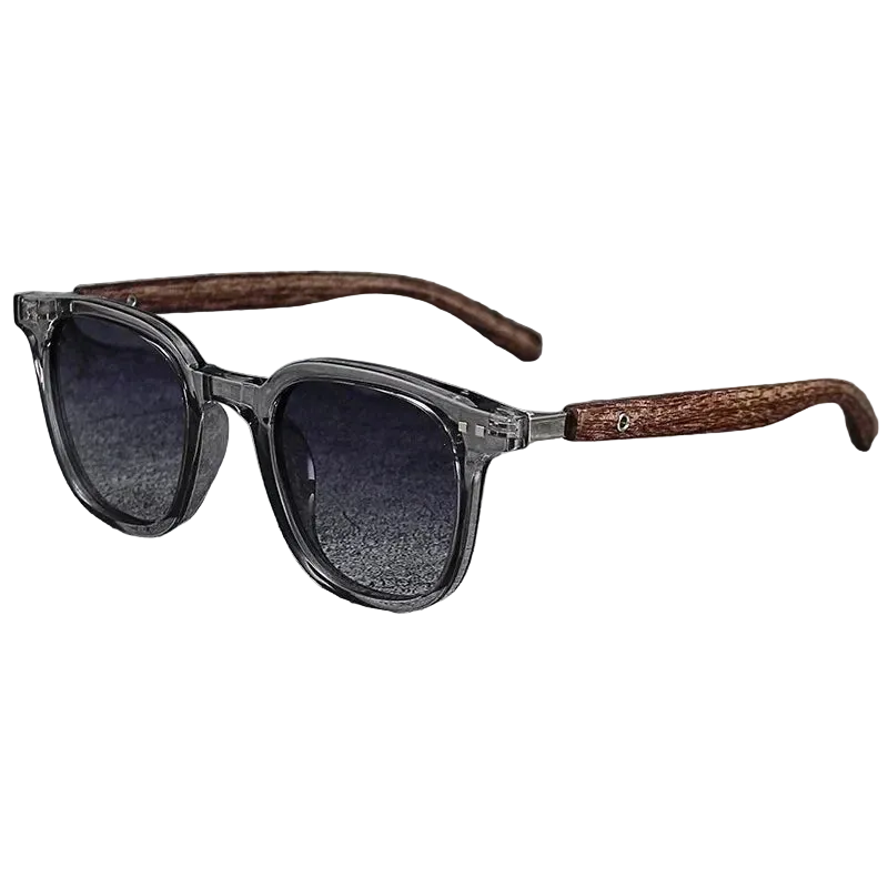 Retro Wood Grain Polarized UV Sunglasses