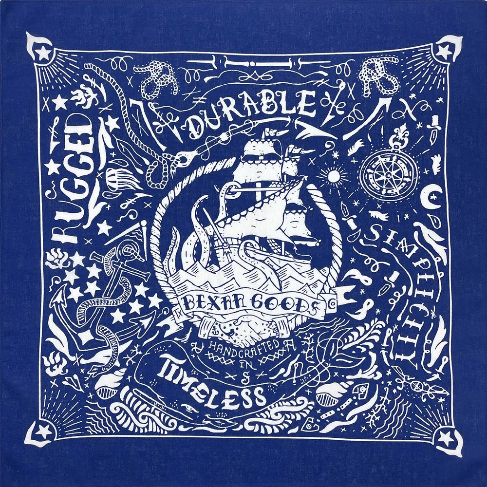 Nautical Print Cotton Bandana
