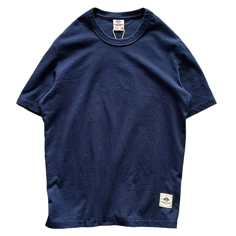 American Vintage Solid Color Round Neck T-Shirt - 100% Cotton