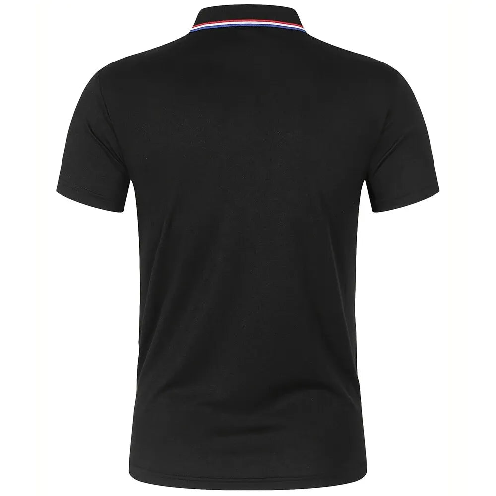 Casual Breathable Polo Shirt - Solid Color