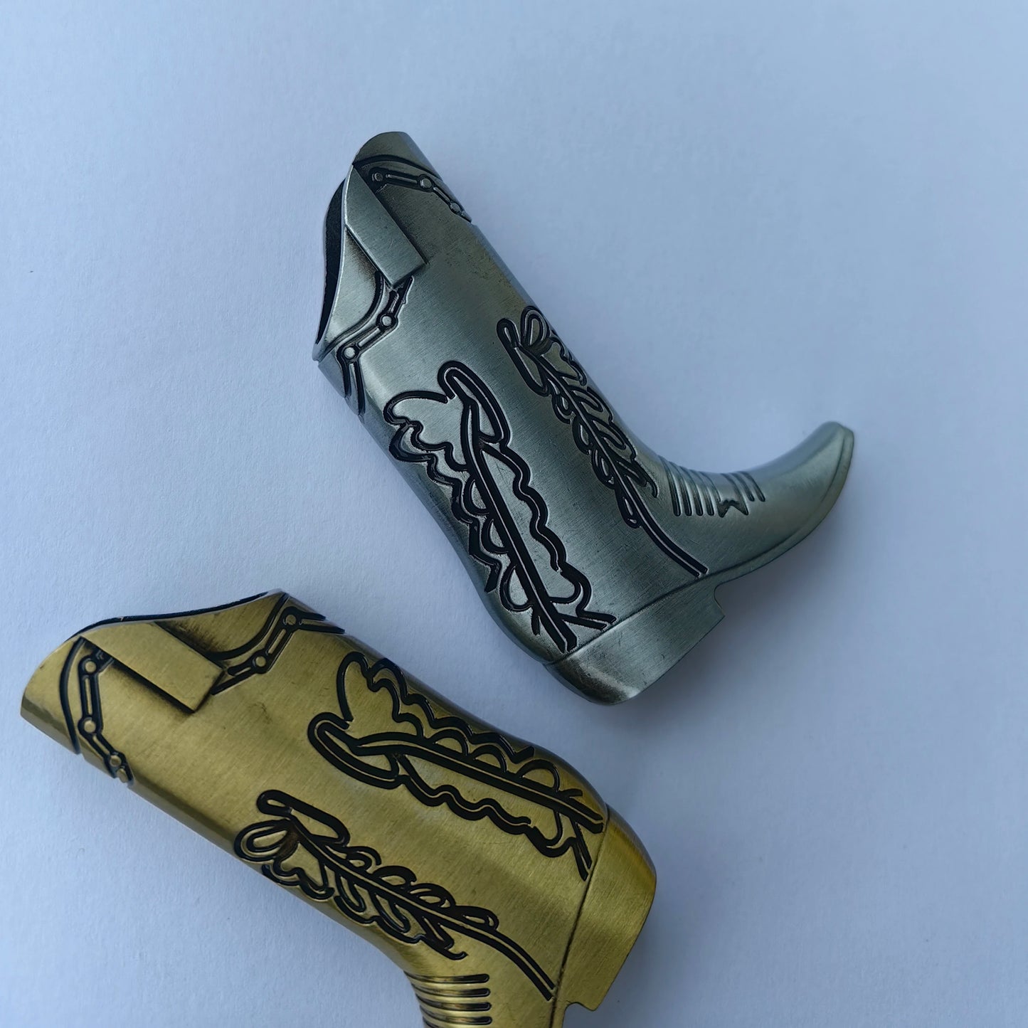 Retro Metal Western Cowboy Boot Lighter Case Decorative Cover For BIC Mini J5