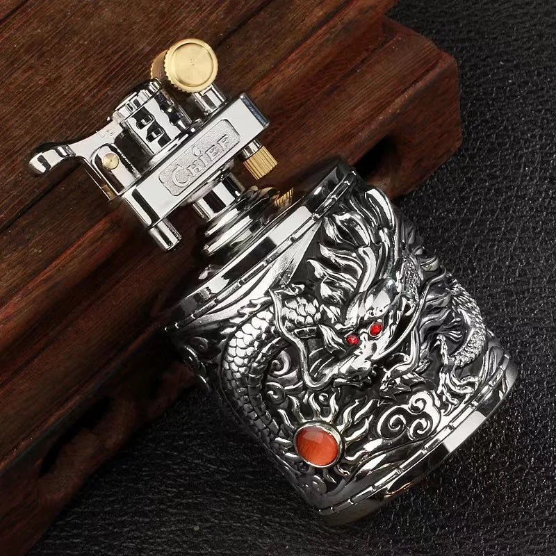 Retro Windproof Grinding Wheel Kerosene Lighter