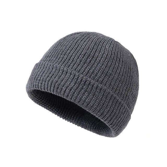 Knitted Wool Hat - Simple Warm Skully Beanie