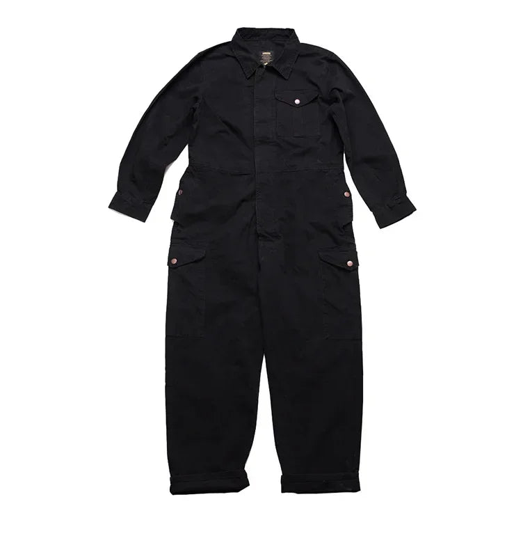 Men's Multi Pocket Work Jumpsuit - Loose Fit