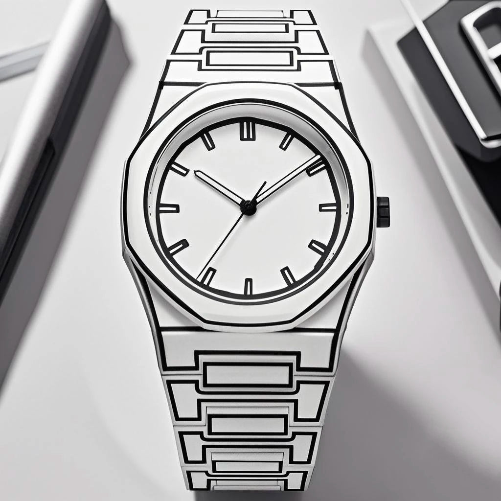 Sketch Design Comic Book Style Men's Quartz Watch - Waterproof