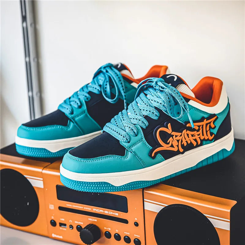 Skateboard Shoes - Loud Graffiti Pattern