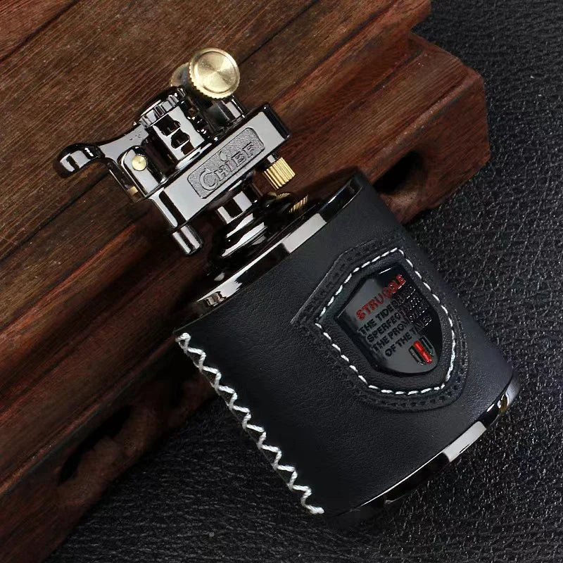 Retro Windproof Grinding Wheel Kerosene Lighter