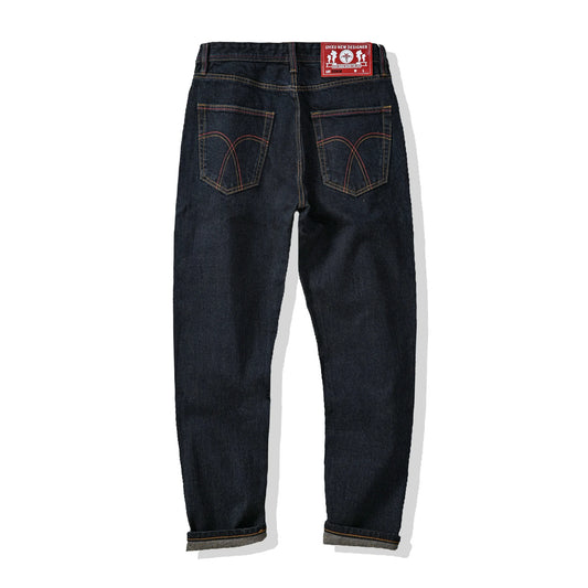 15oz Raw Heavyweight Selvedge Denim Jeans - Slim Fit Straight Leg