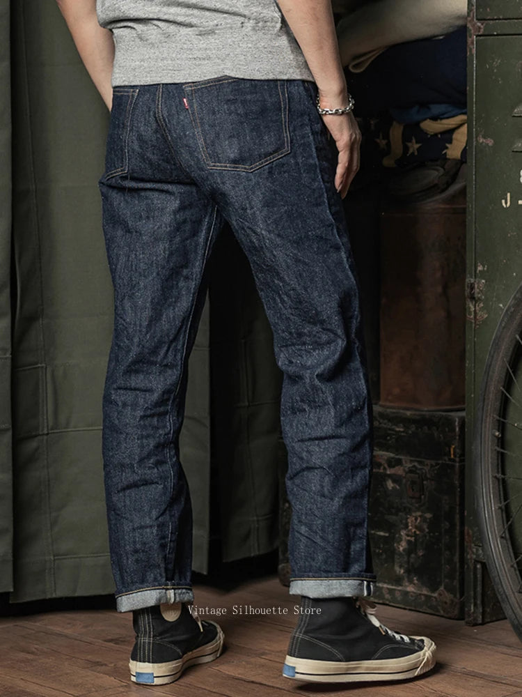 Raw Selvedge Denim Jeans - Straight Leg