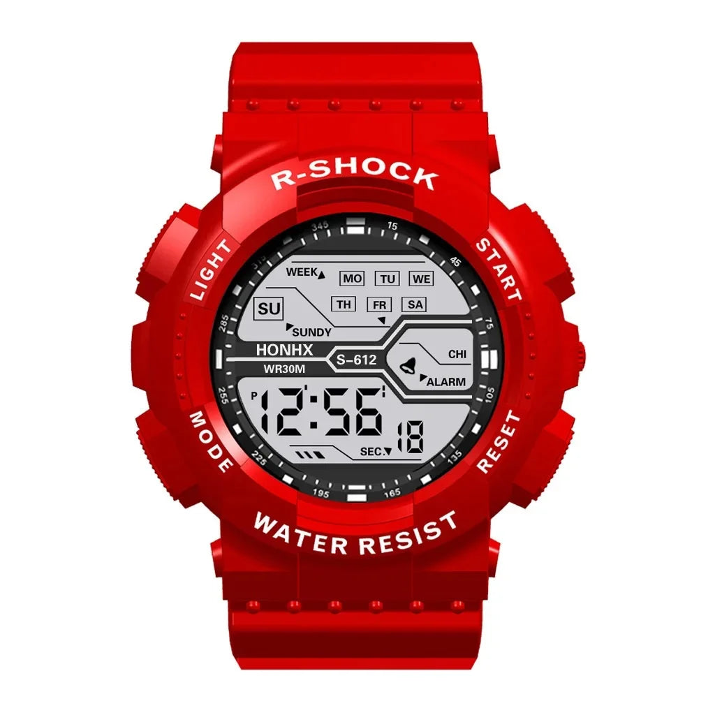 Men's Sport Watch - Multifunction Large LED Screen Electronic & Waterproof