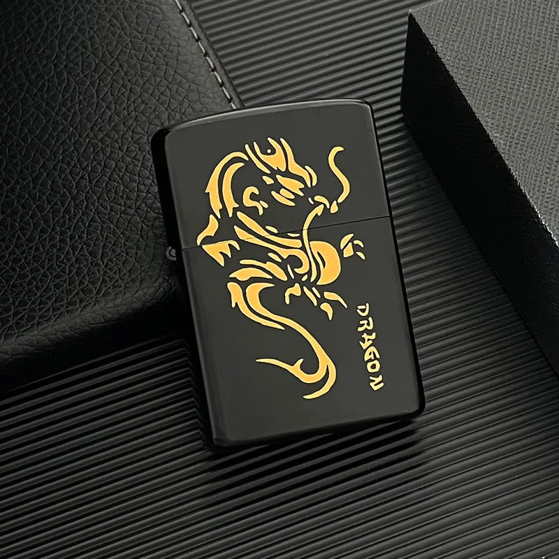 Brass Windproof Kerosene Lighter — Ultra-Thin