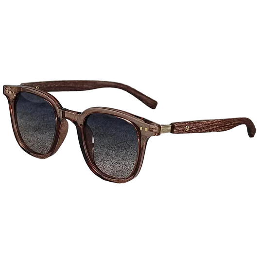 Retro Wood Grain Polarized UV Sunglasses
