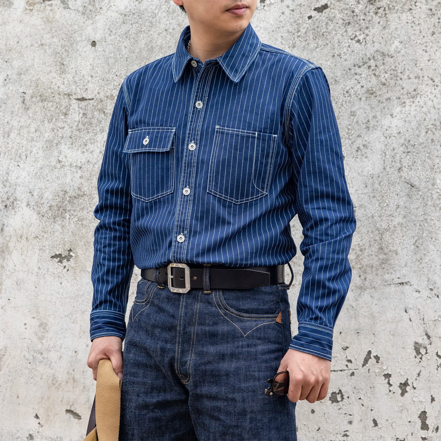 12oz Wabash Striped Work Shirt - Vintage Americana