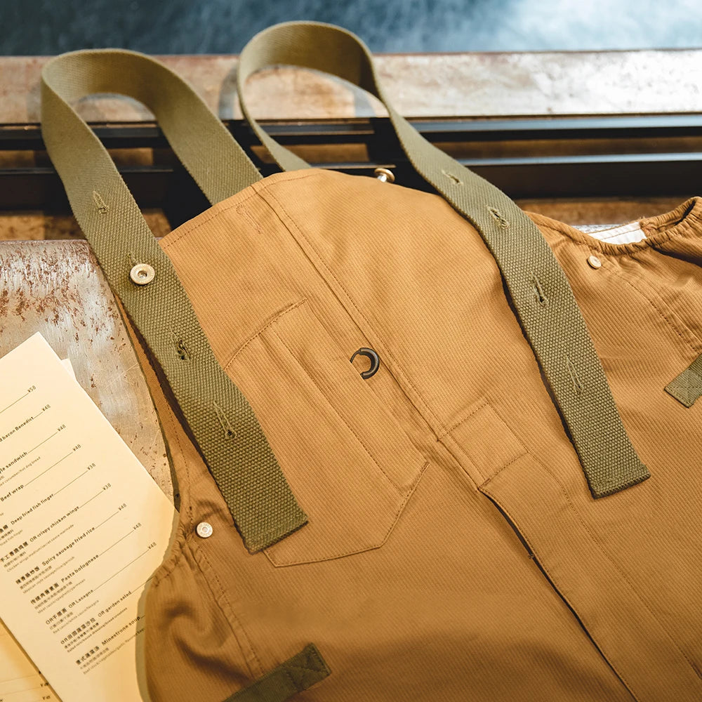 American Retro Canvas Overalls - Loose Fitting