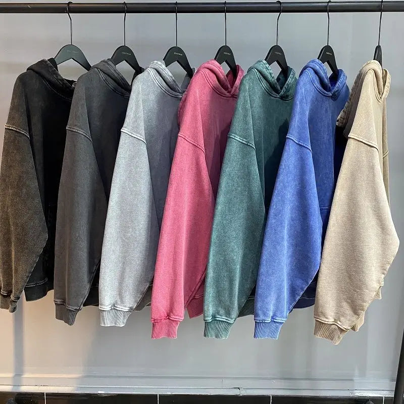 Heavyweight Vintage Japanese Retro Washed Hoodie