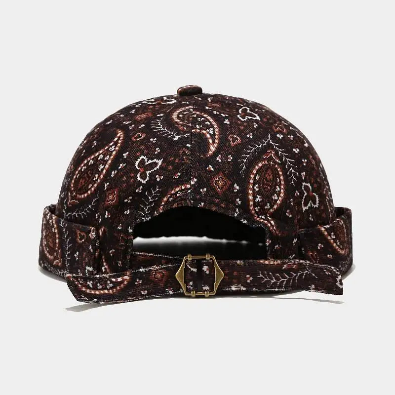 Cotton Paisley Brimless Docker Caps