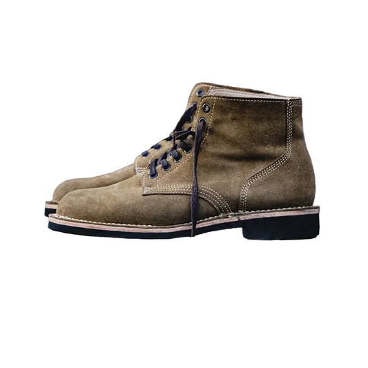 Men's Vintage Split Suede Combat Boots High Top Outdoor Desert Work Boots