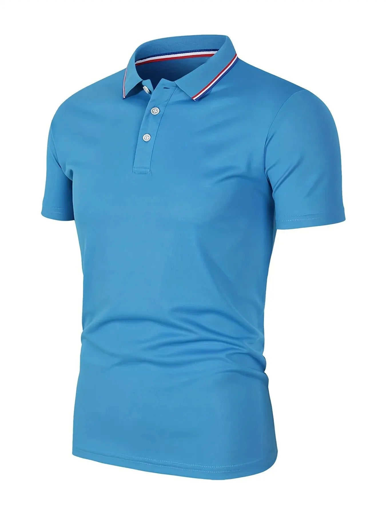 Casual Breathable Polo Shirt - Solid Color
