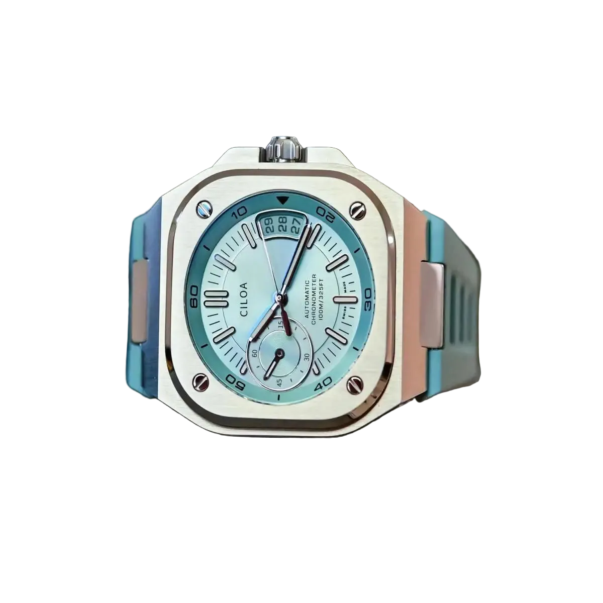 Men's Large Dial Square Quartz Watch