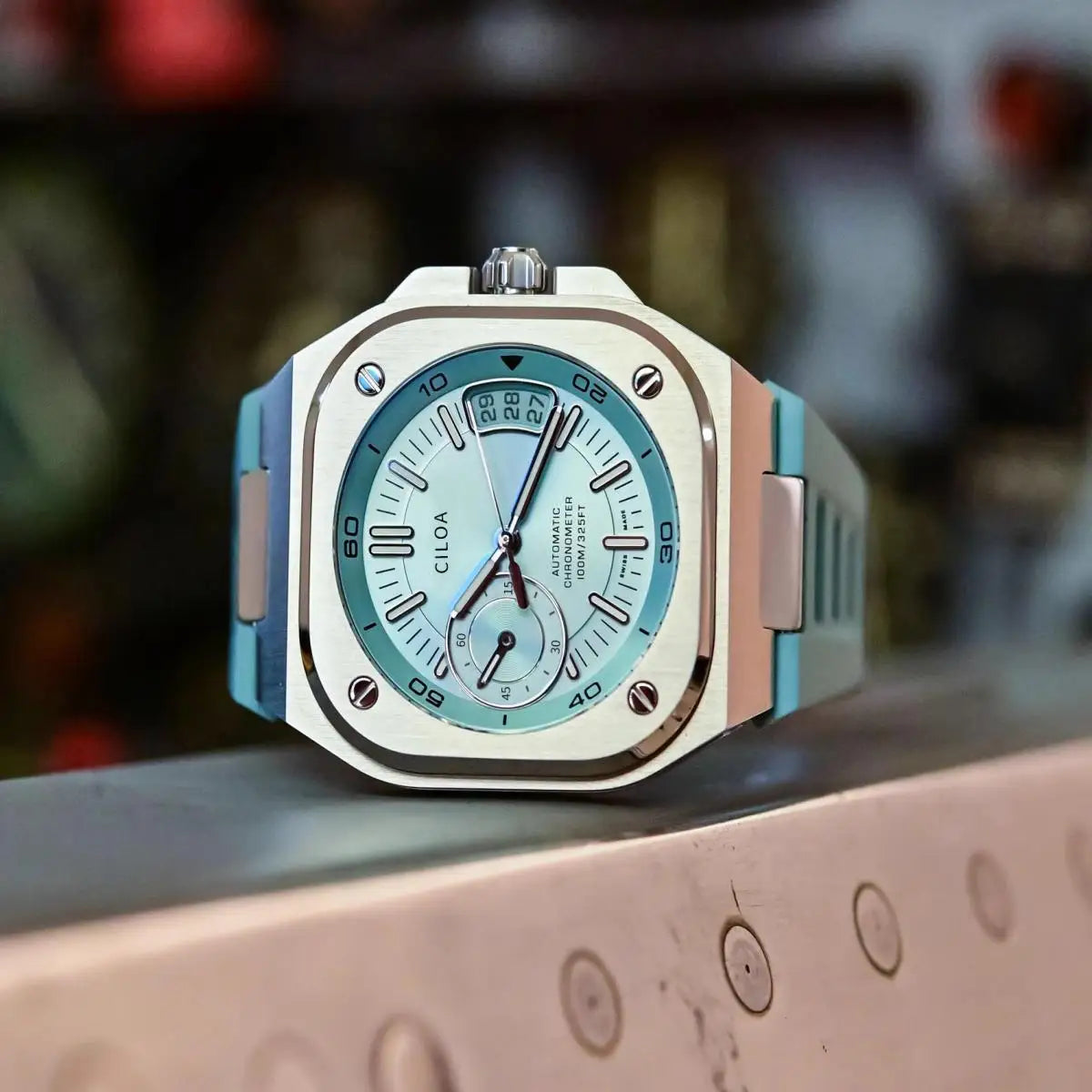 Men's Large Dial Square Quartz Watch