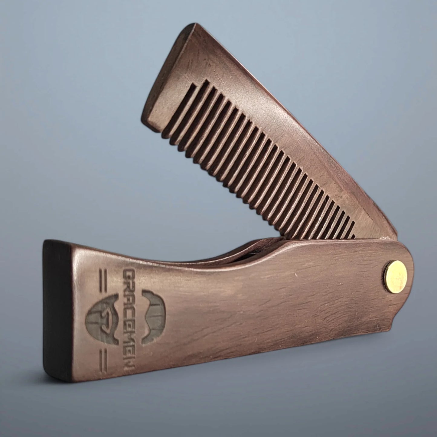 Dark Sandalwood Folding Beard Comb