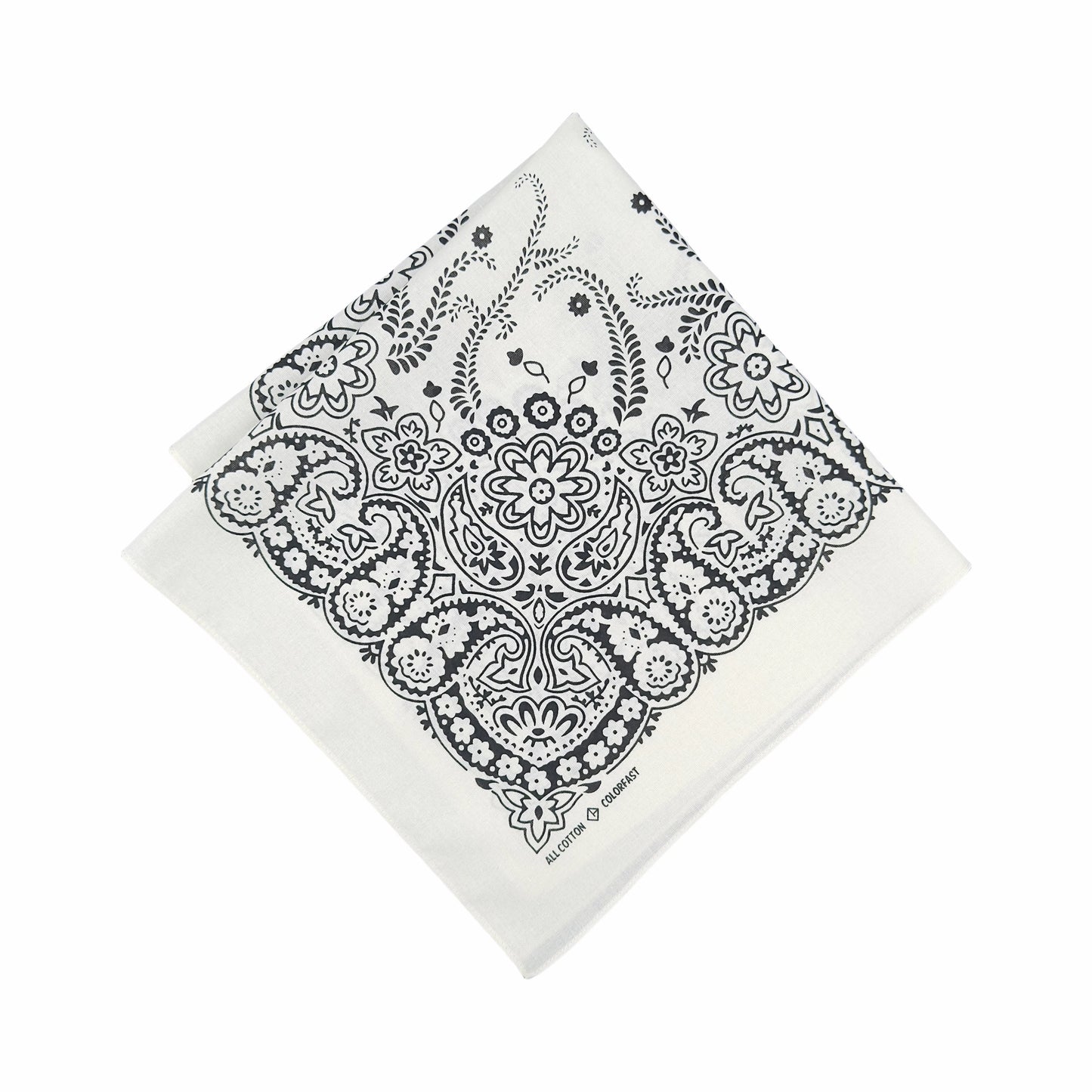 Retro Paisley Cotton Bandana - 55CM