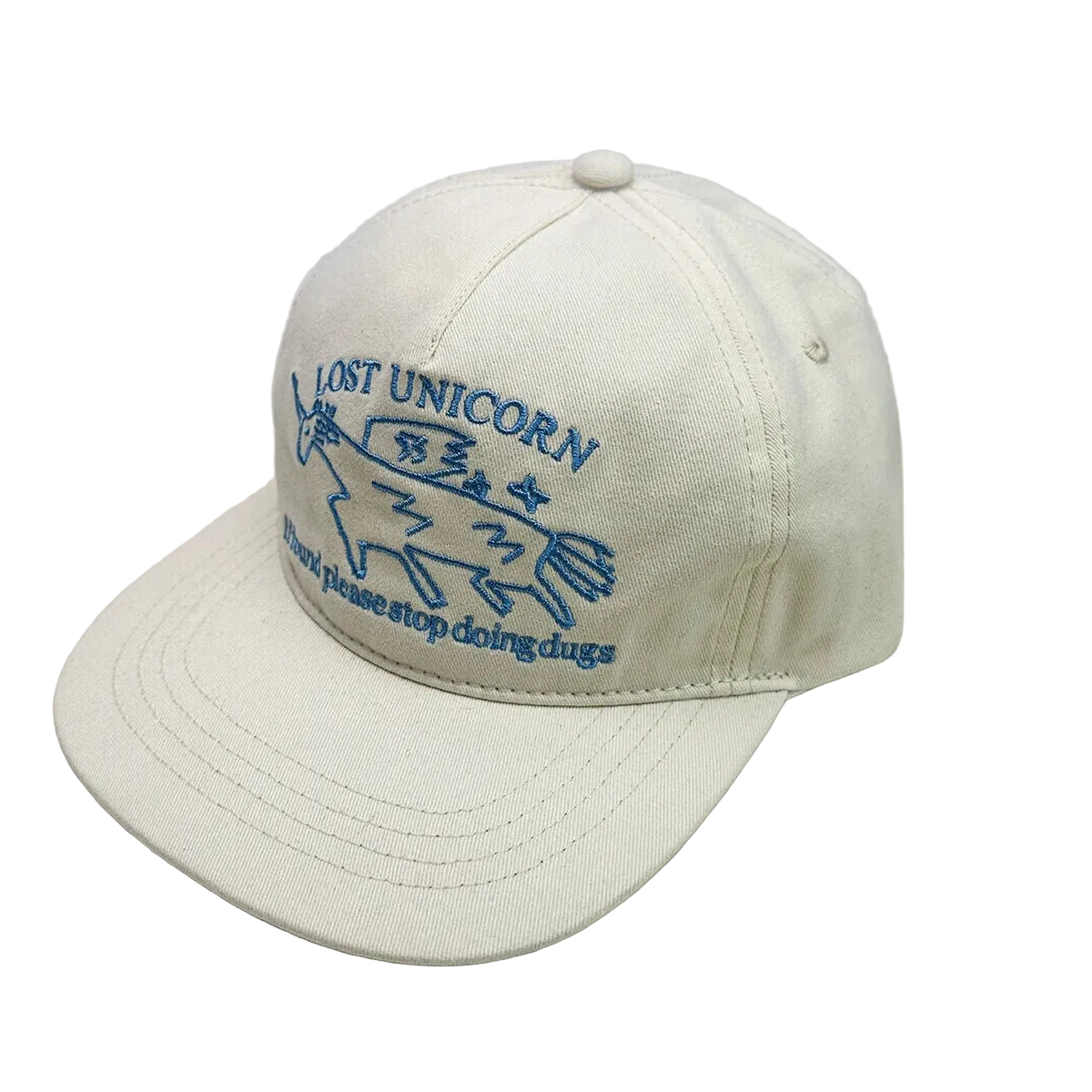 Unisex Unicorn Letters Embroidered Baseball Cap With Flat Brim