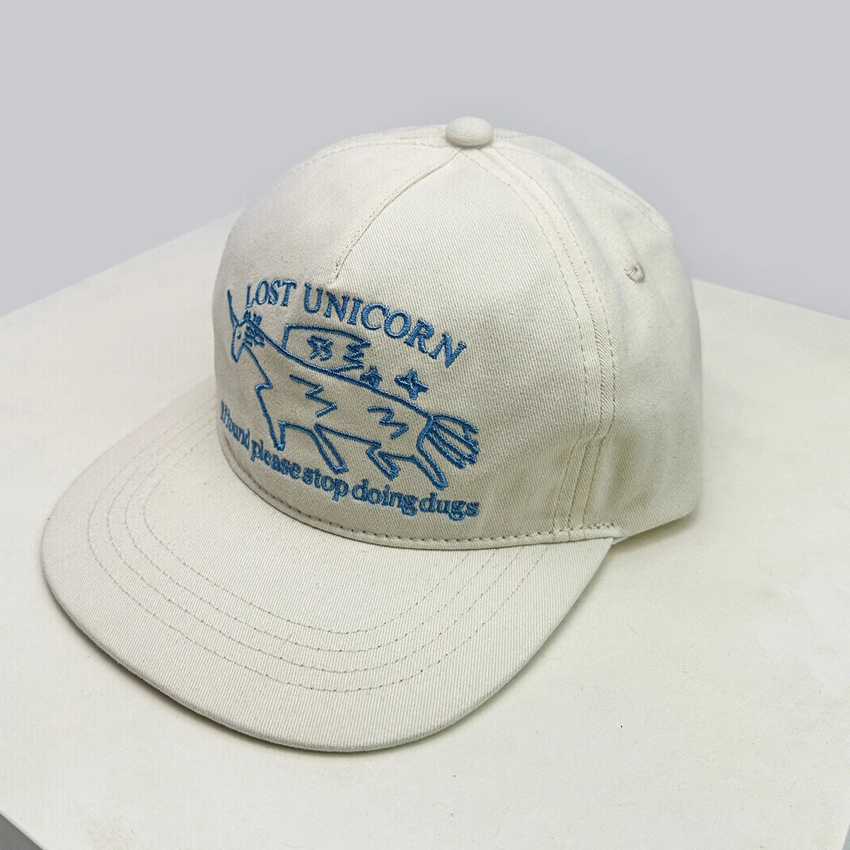 Unisex Unicorn Letters Embroidered Baseball Cap With Flat Brim