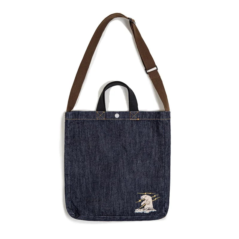 Retro 14oz Denim Bags Single Shoulder Crossbody Tote Bag