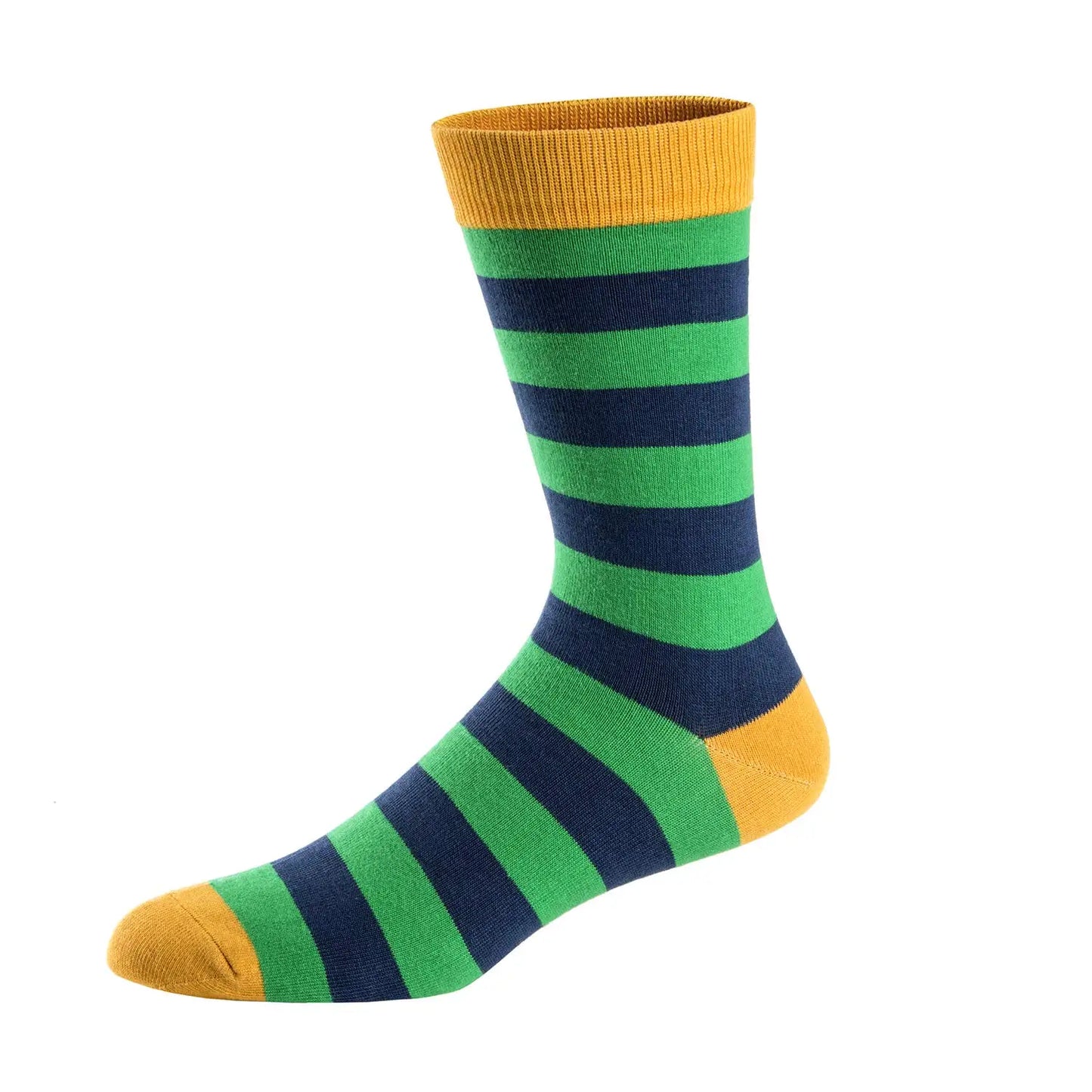 5 Pairs Men's Striped Dress Socks - Cotton