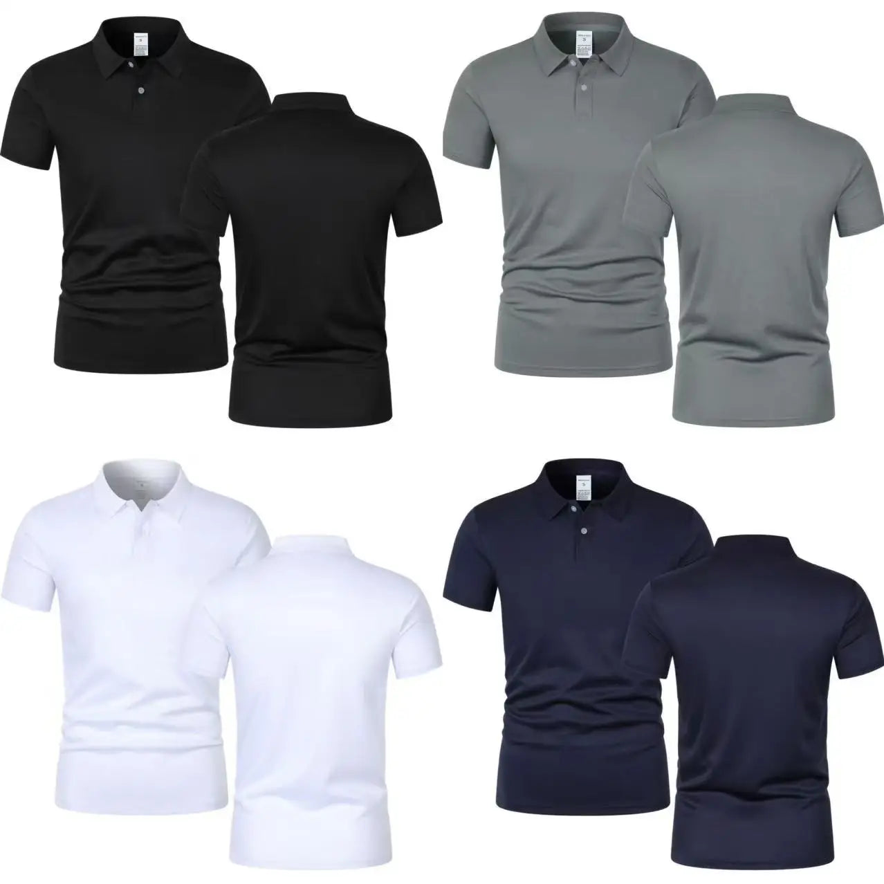 Solid Color Ultra-Light Breathable Polo Shirt for Men