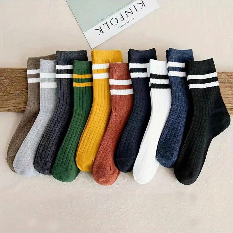 5 Pairs Of Men's Socks, Vintage Gym Socks
