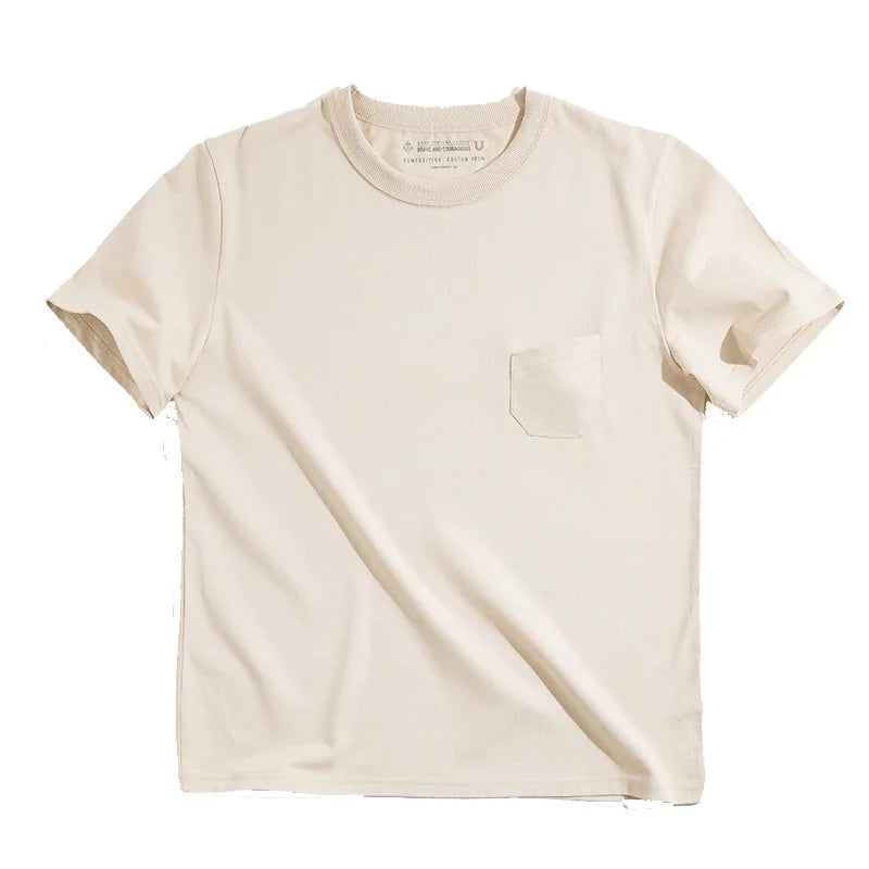 Heavyweight Pocket T Shirt - 100% Cotton Oversize Tee