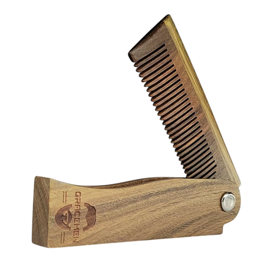 Dark Sandalwood Folding Beard Comb