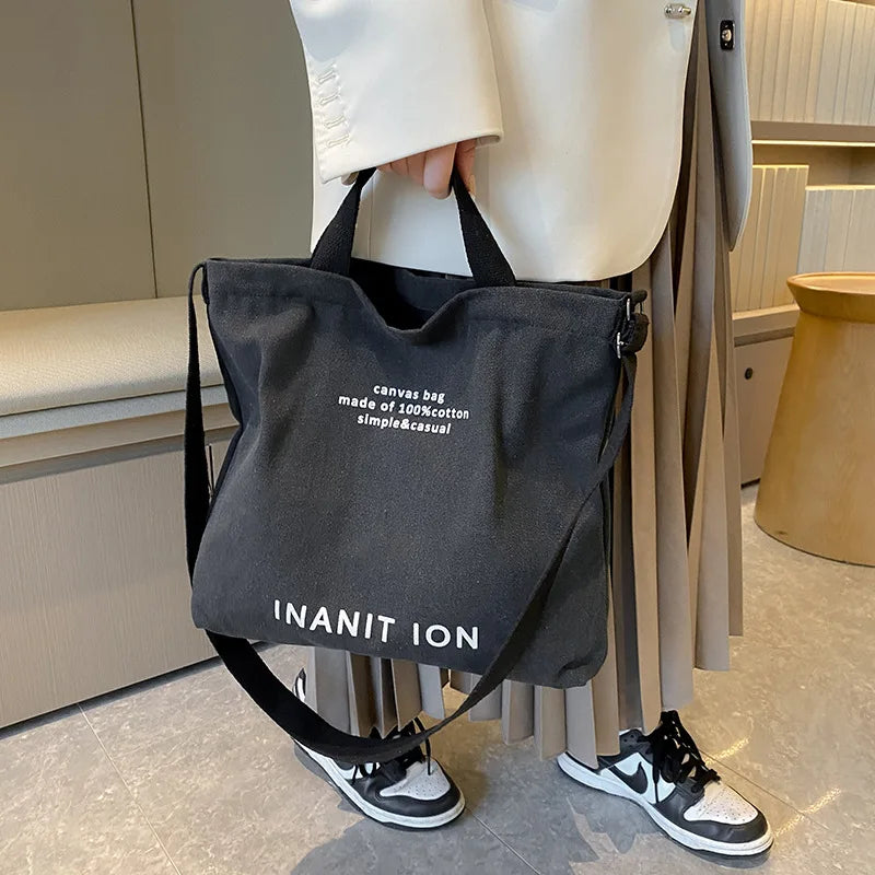 Unisex Japanese Canvas Thick Handbag Satchel