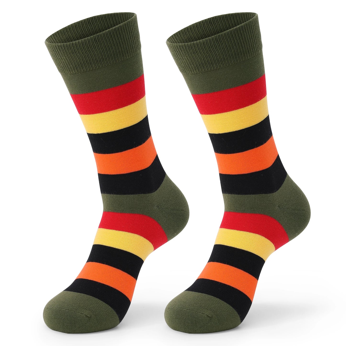 Men's Colorful Striped Dress Socks - 5 Pack