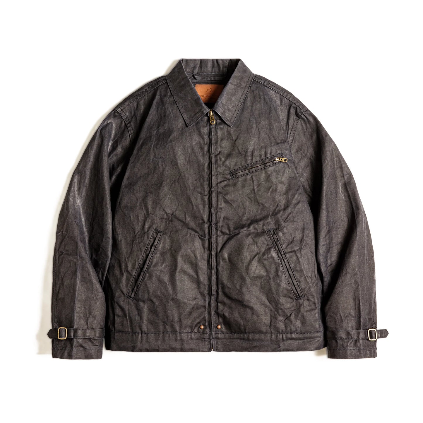 Men's Vintage Waxed Canvas Jacket With Lapel - Slim Fit