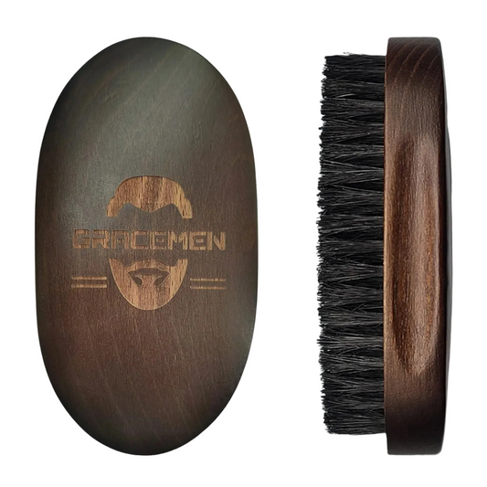 Premium Retro Beard Brush - Soft 100 Percent Boar Bristles