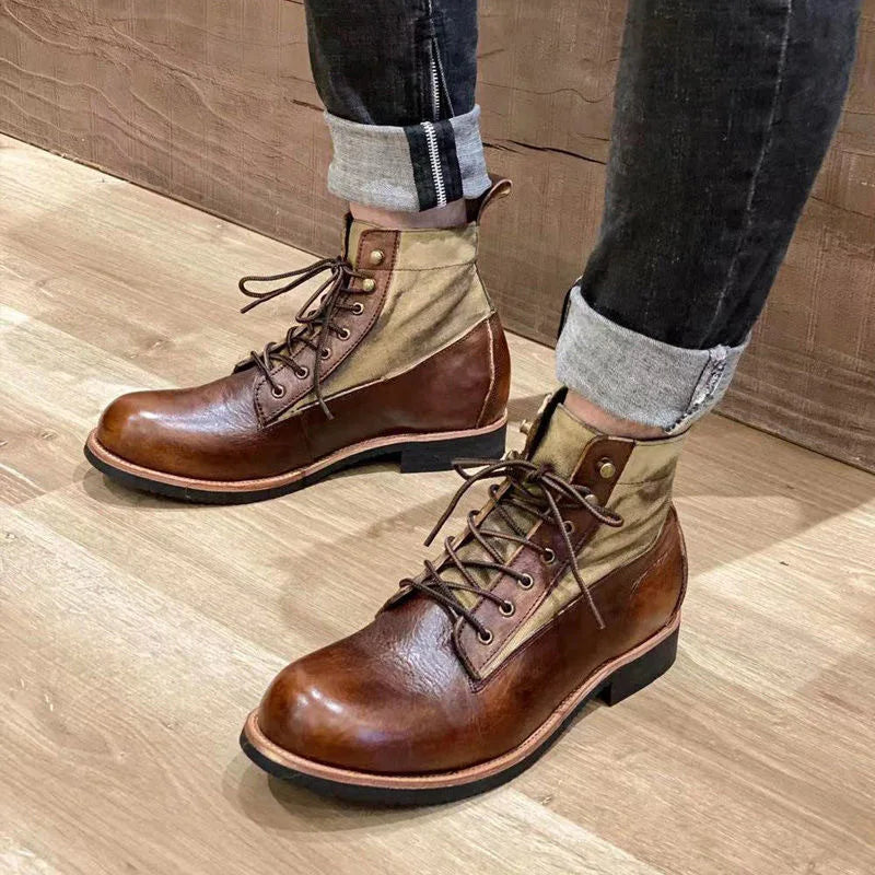 Men's Handmade Brown Ankle Boots