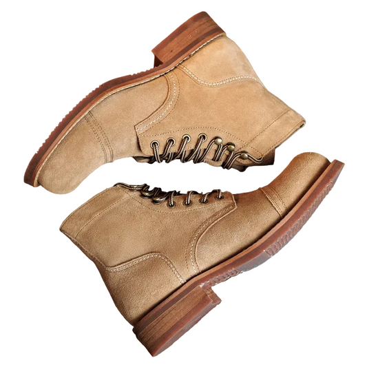 Rugged Suede Motorcycle Boots