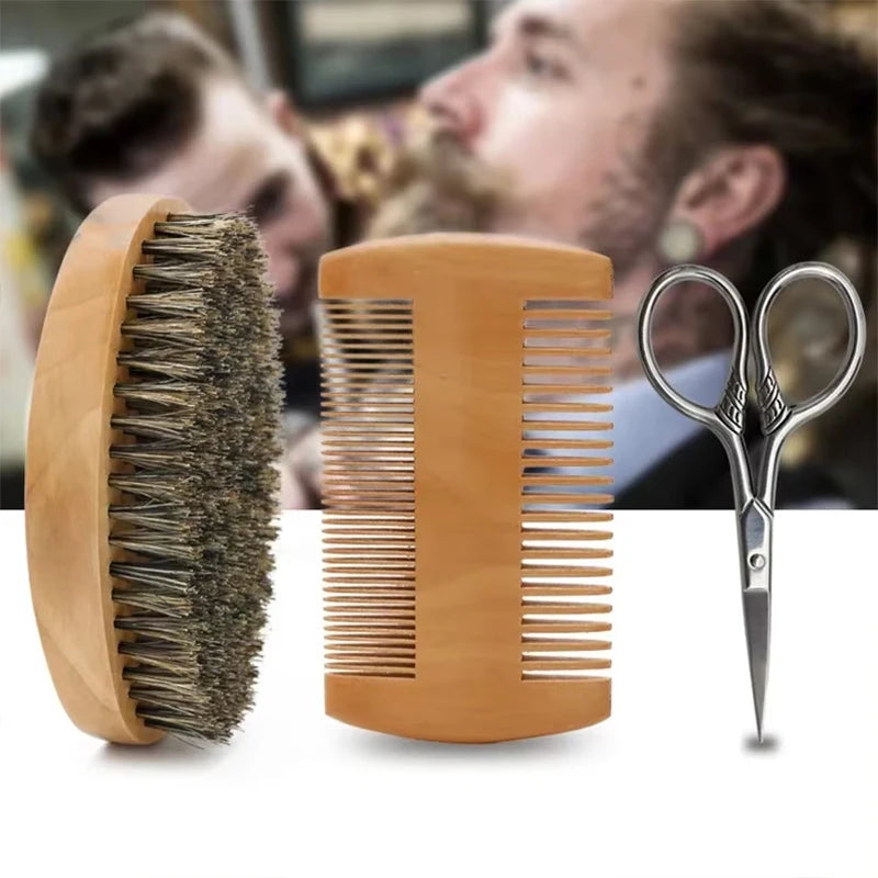 Boar Bristle Shaving Brush Grooming Kits