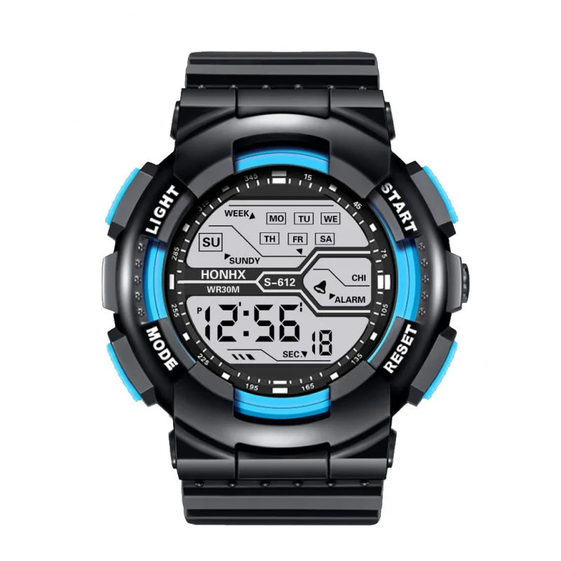 Men's Sport Watch - Multifunction Large LED Screen Electronic & Waterproof